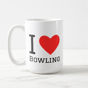 Caneca De Café Eu amo boliche