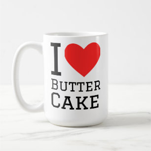 Caneca De Café Eu amo bolo de manteiga 