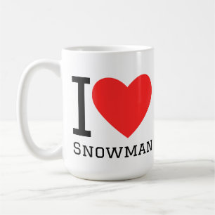 Caneca De Café Eu amo boneco de neve
