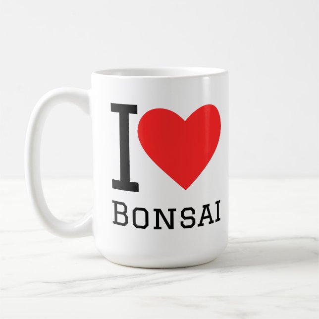 Caneca De Café Eu amo bonsai (Esquerda)