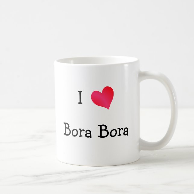 Caneca De Café Eu Amo Bora Bora (Direita)