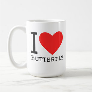 Caneca De Café Eu amo borboleta