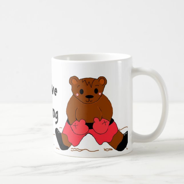 Caneca De Café Eu Amo Boxe (Direita)