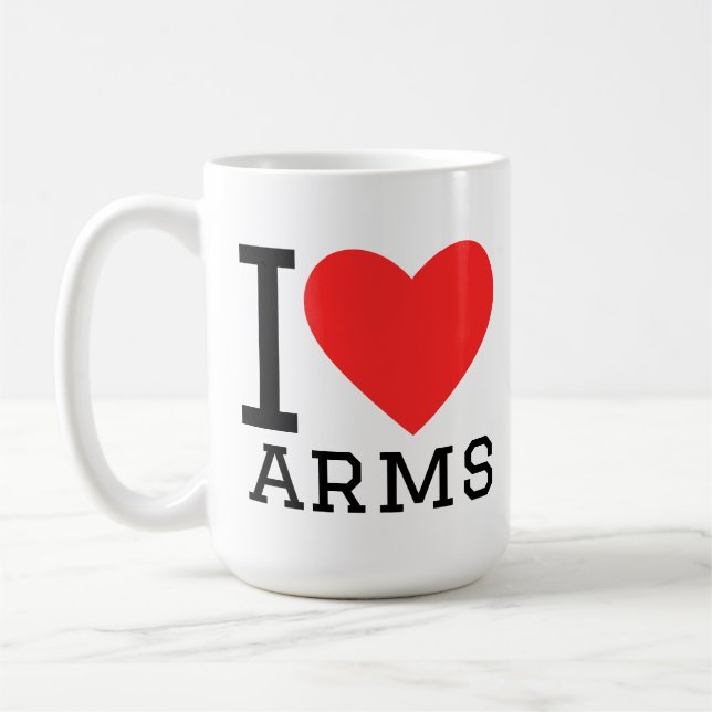Caneca De Café Eu amo braços (Esquerda)