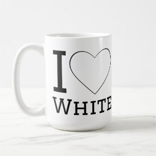 Caneca De Café Eu amo branco