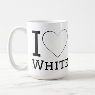 Caneca De Café Eu amo branco