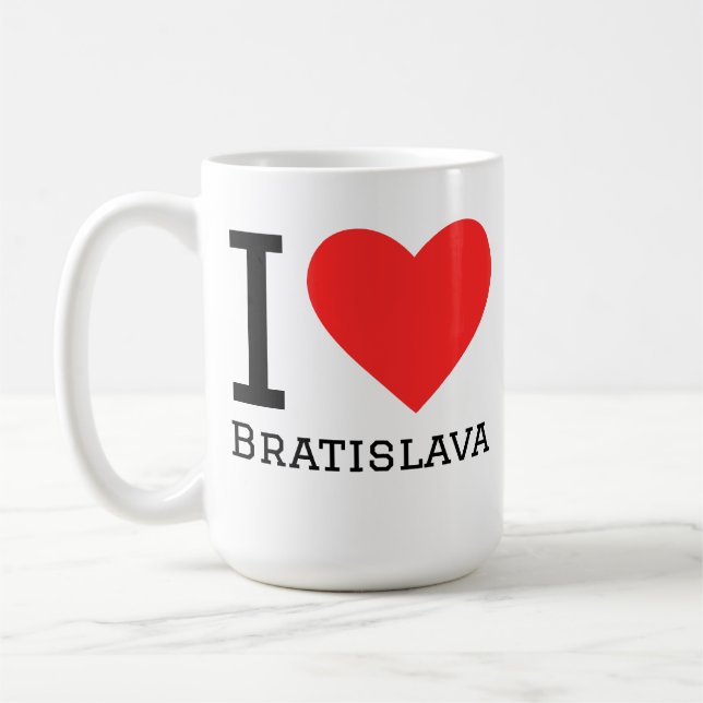 Caneca De Café Eu amo Bratislava (Esquerda)