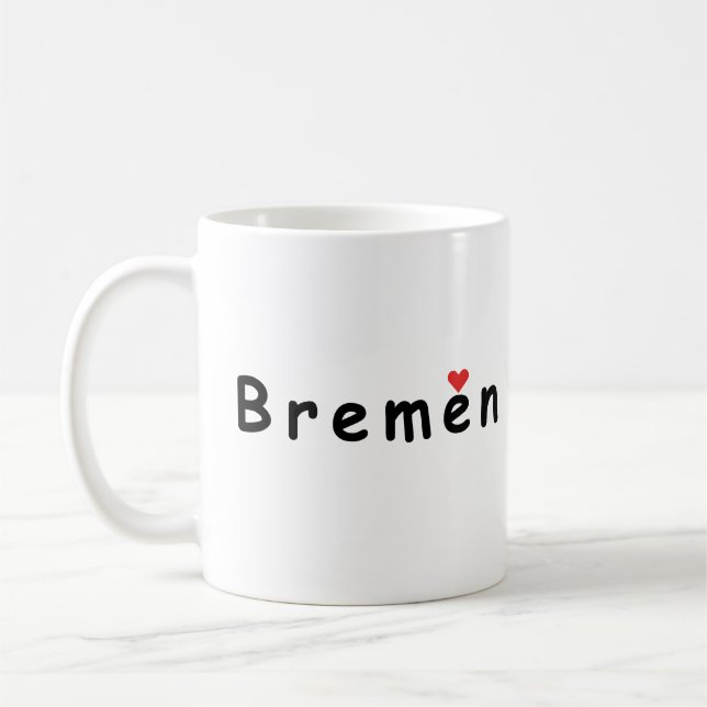 Caneca De Café Eu amo Bremen (Esquerda)