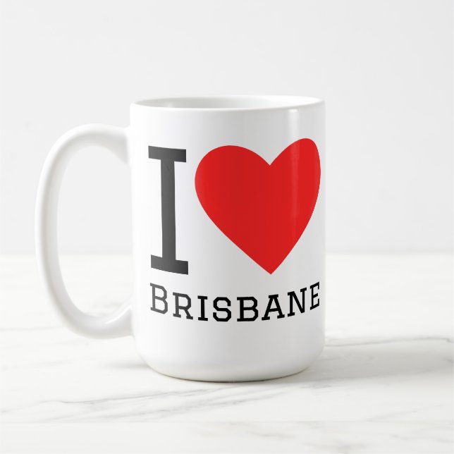 Caneca De Café Eu amo Brisbane (Esquerda)