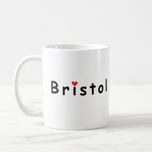 Caneca De Café Eu amo Bristol (Esquerda)