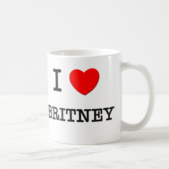 Caneca De Café Eu amo Britney (Direita)