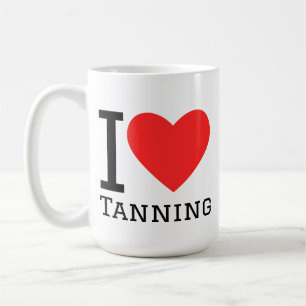 Caneca De Café Eu amo bronzear-me