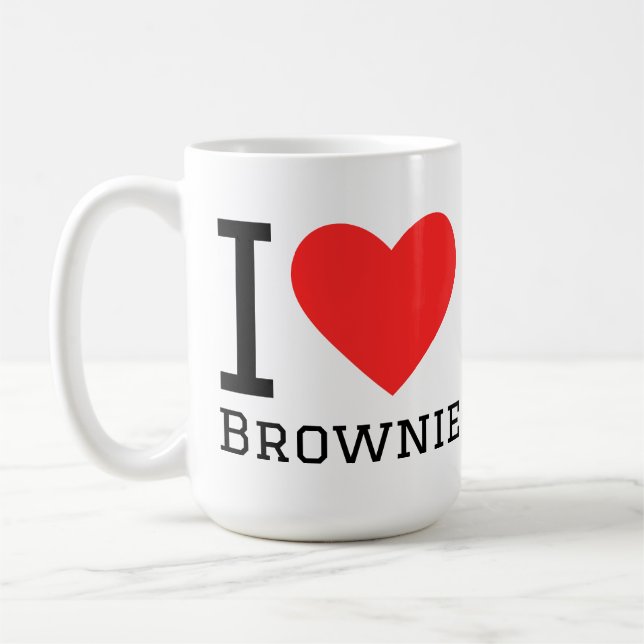 Caneca De Café Eu amo brownie (Esquerda)