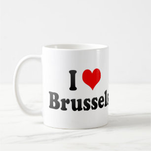 Caneca De Café Eu amo Bruxelas, Bélgica