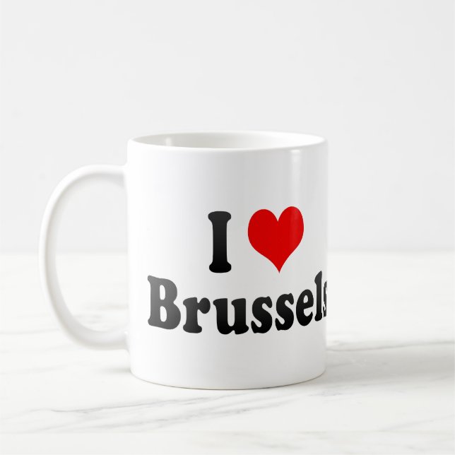Caneca De Café Eu amo Bruxelas, Bélgica (Esquerda)