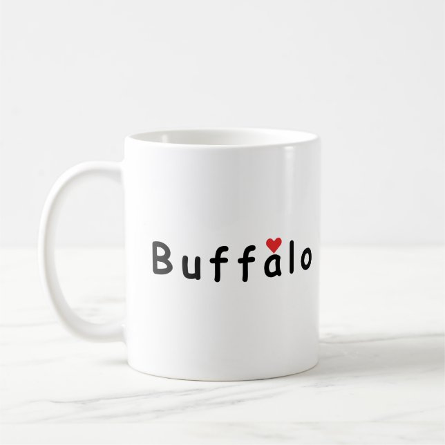 Caneca De Café Eu amo Buffalo (Esquerda)