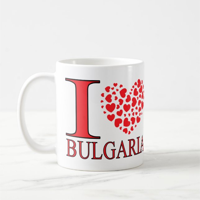 Caneca De Café Eu Amo Bulgária Café Mug (Esquerda)