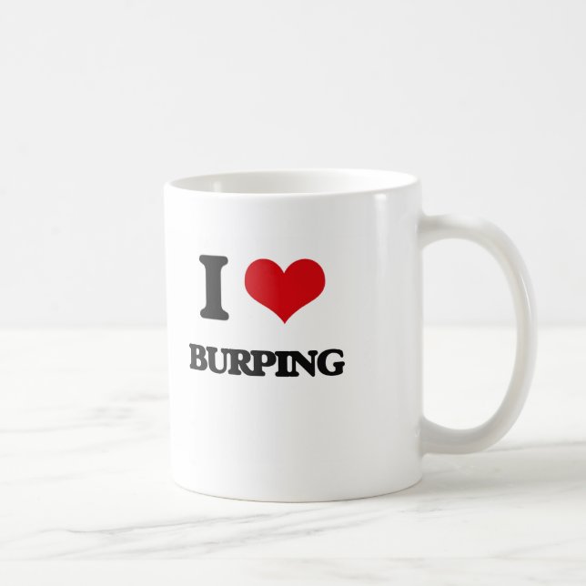 Caneca De Café Eu amo Burping (Direita)