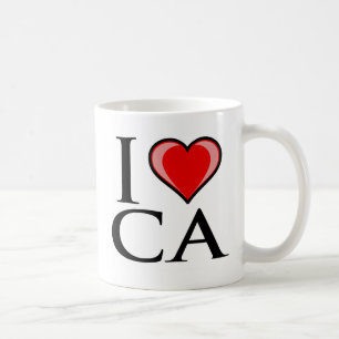 Caneca De Café Eu amo CA - Califórnia