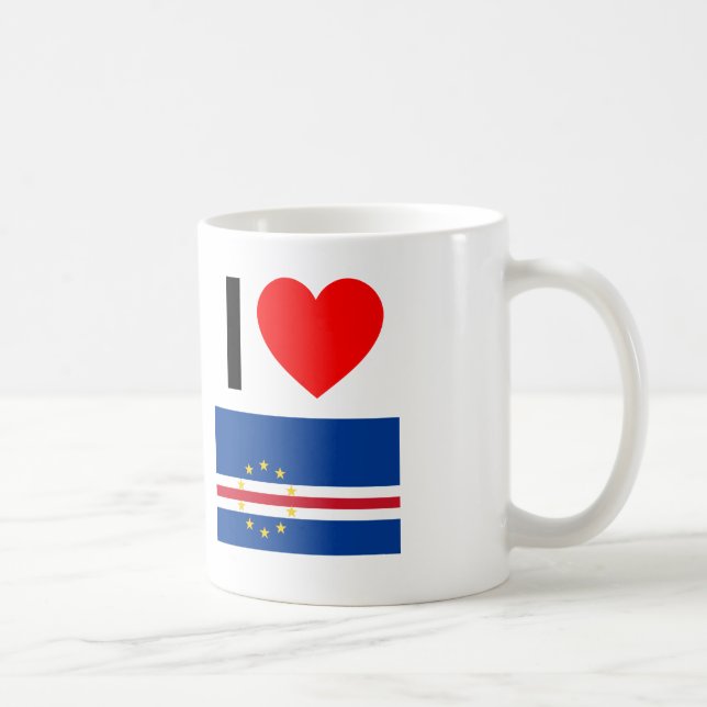 Caneca De Café eu amo cabo verde (Direita)