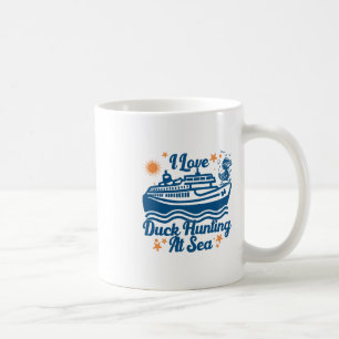 Caneca De Café Eu Amo Caça de Pato no Navio de Cruzeiro de Mar Pa
