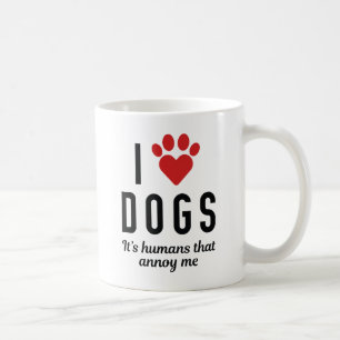 Caneca De Café Eu Amo Cães