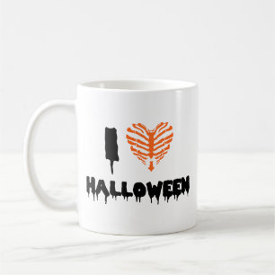Caneca De Café Eu Amo Café De Halloween