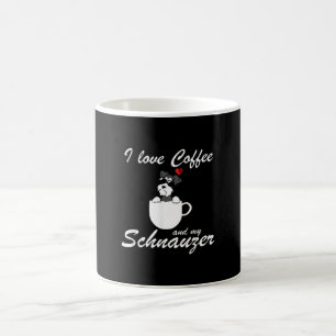 Caneca De Café eu amo café e meus amantes de cachorro schnauzer