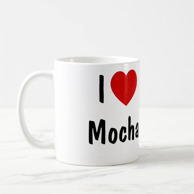Caneca De Café Eu Amo Café Mocha (Esquerda)