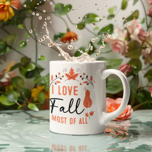 Caneca De Café Eu Amo Cair A Maioria De Todos Os Design