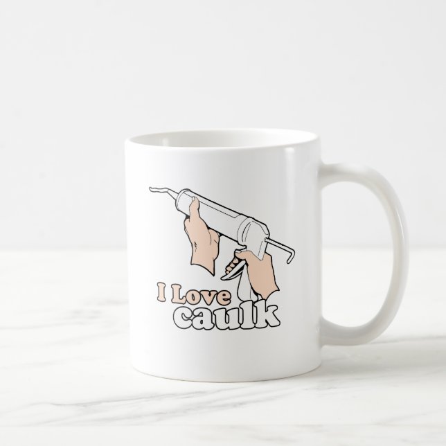 Caneca De Café Eu amo calafetar (Direita)