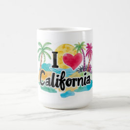 Caneca De Café Eu Amo Califórnia