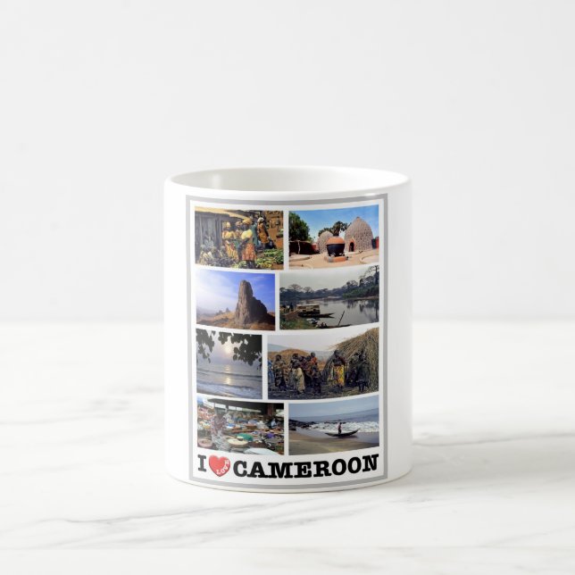 Caneca De Café EU AMO Camarões - (Centro)