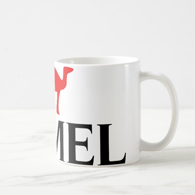 Caneca De Café Eu amo camelos (Direita)