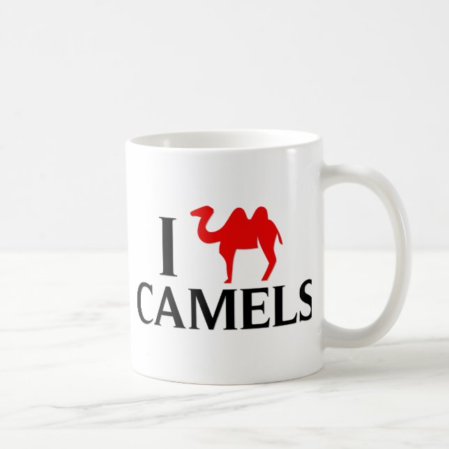 Caneca De Café Eu amo camelos (Direita)