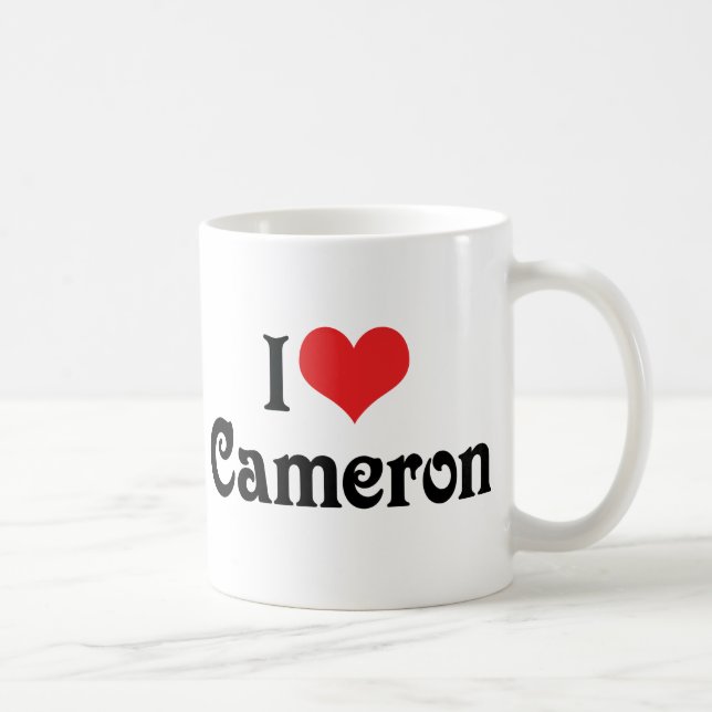 Caneca De Café Eu Amo Cameron (Direita)