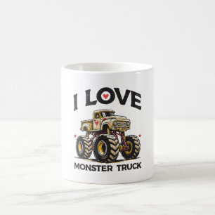 Caneca De Café Eu Amo Caminhão Monstro