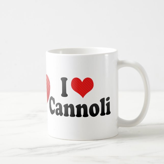 Caneca De Café Eu amo Cannoli (Direita)