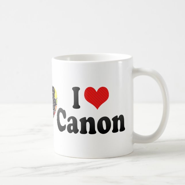 Caneca De Café Eu amo Canon (Direita)