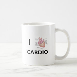 Caneca De Café Eu amo cardio-