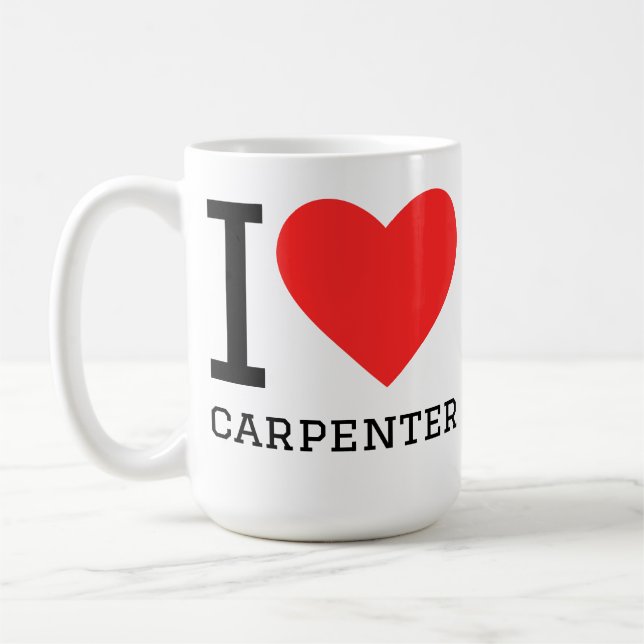 Caneca De Café Eu amo carpinteiro (Esquerda)