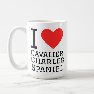 Caneca De Café Eu amo cavalier Charles spaniel