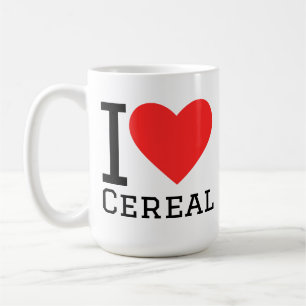 Caneca De Café Eu amo cereal