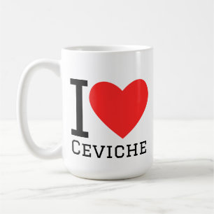 Caneca De Café Eu amo ceviche