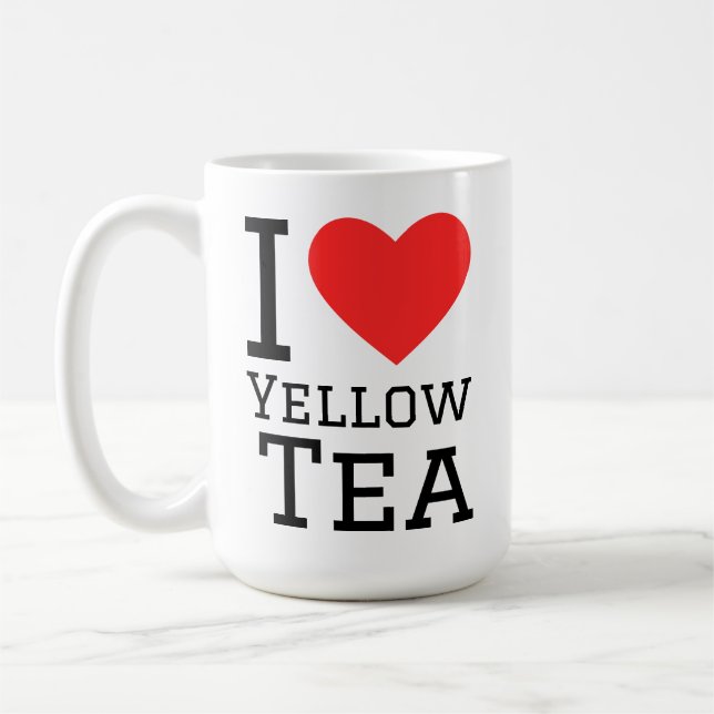 Caneca De Café Eu amo chá amarelo  (Esquerda)