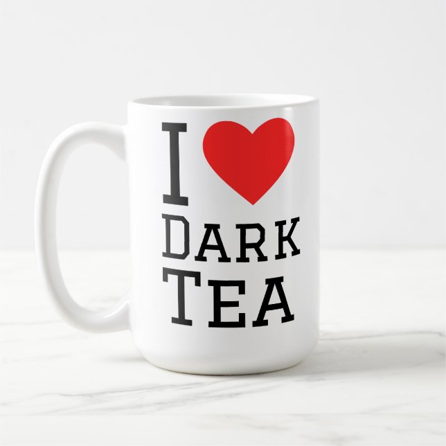Caneca De Café Eu amo chá preto (Esquerda)