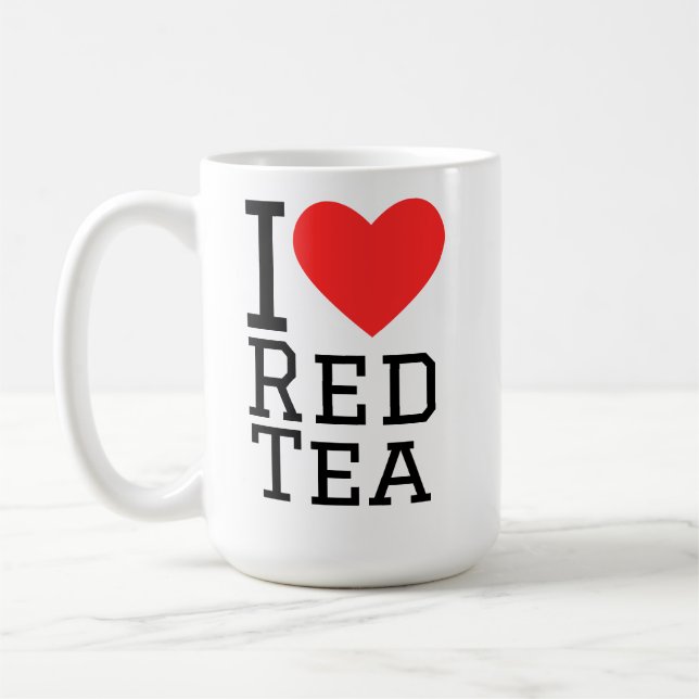 Caneca De Café Eu amo chá vermelho (Esquerda)