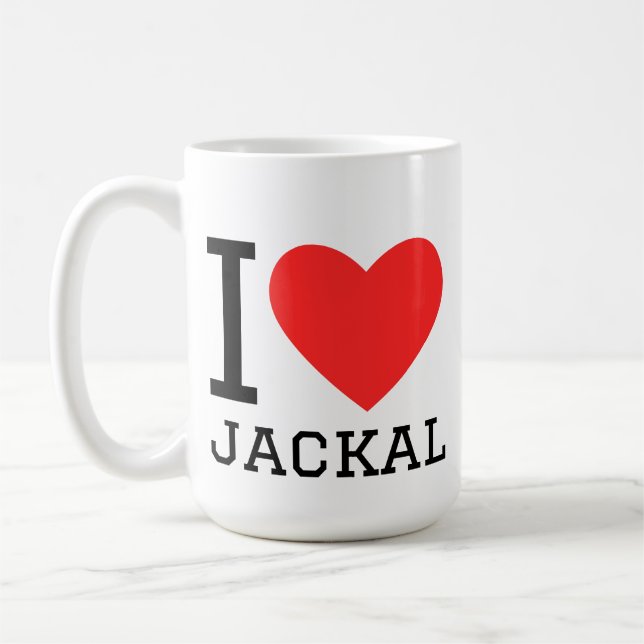 Caneca De Café Eu amo chacais  (Esquerda)