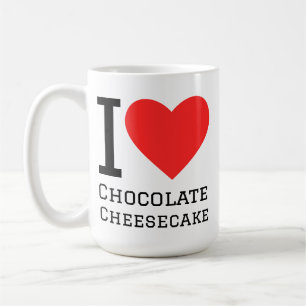 Caneca De Café Eu amo cheesecake de chocolate