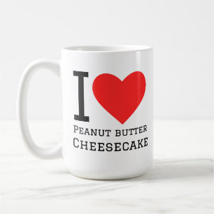 Caneca De Café Eu amo cheesecake de manteiga de amendoim